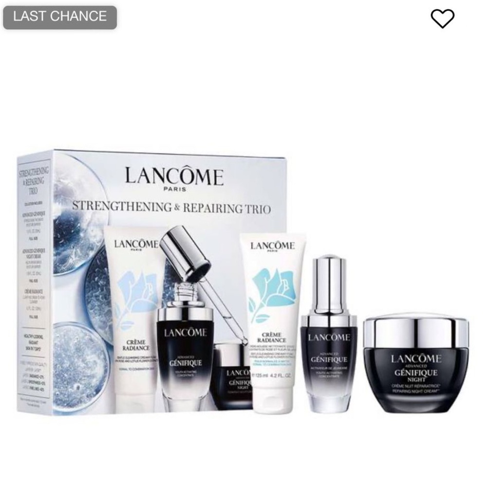 LANCOME ADVANCED GÉNIFIQUE
STRENGTHEN & REPAIR 3-STEP ROUTINE (A 220 VALUE)